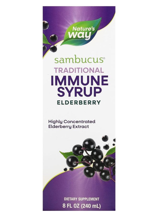 Nature's Sambucus Traditional Immune Syrup Elderberry 8 fl oz (240 ml) 