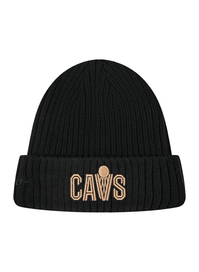 Pro Standard NBA Cleveland Cavaliers Modern Originals Heavyweight Knit Beanie Unlined Cuffed Black Os - Image 2