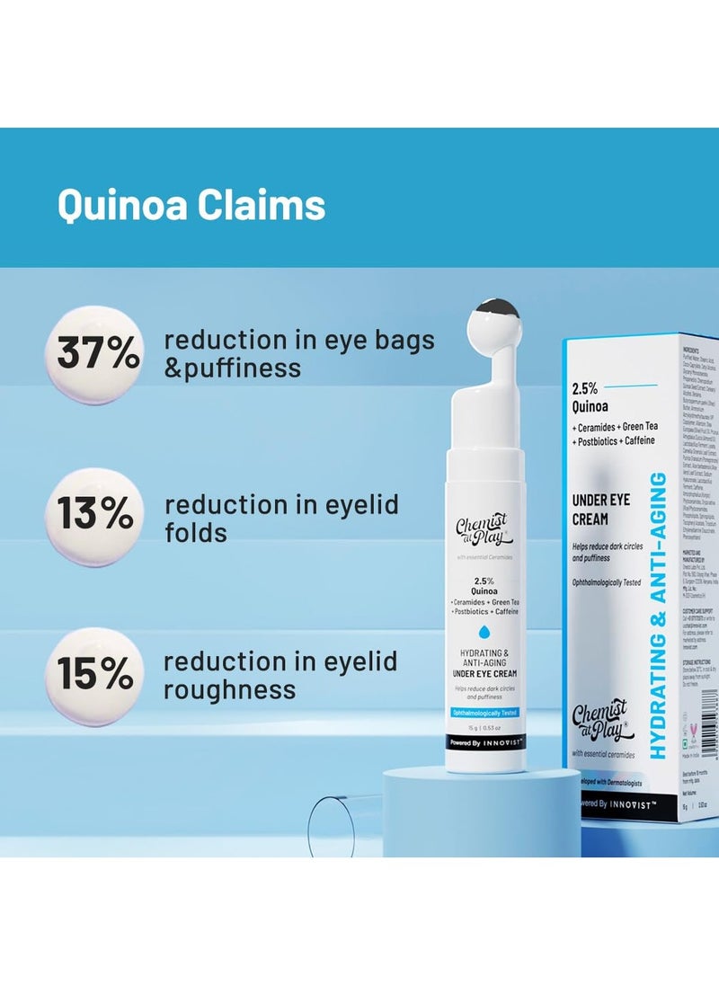 Chemist It Play Under Eye Cream with 2% Quinoa Fragrance that defines dark circles, puffiness and wrinkles