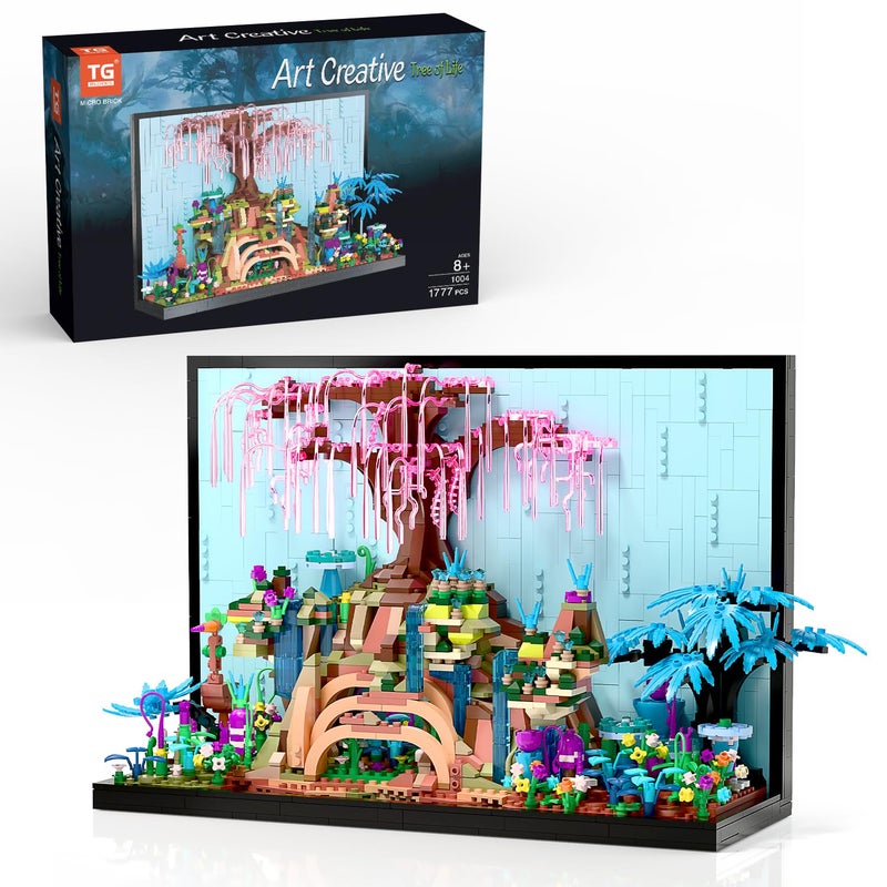 TG BLOCKS Micro Brick Tree of Life Building Set, Creative Nature World Model, 3D Wall Art Home Office Decoration or Table Display, Collectible Display Set, Ideas Gift Building Toy for Adults,Teens Ages 8+ Kids - Image 1