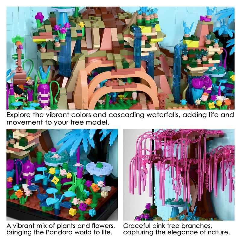 TG BLOCKS Micro Brick Tree of Life Building Set, Creative Nature World Model, 3D Wall Art Home Office Decoration or Table Display, Collectible Display Set, Ideas Gift Building Toy for Adults,Teens Ages 8+ Kids - Image 3