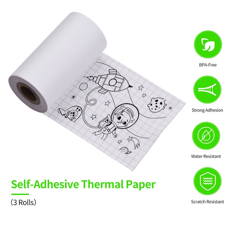 3 لفات ورارمودي حراري لاصق PAPERANG مقاس 57×30 مم، لاصق ودائم الصلابة لمدة 2 سنوات، مناسب لطابعة الحرارية المحمولة PAPERANG P1(S)/P2(S) - Image 4