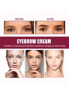 EELHOE Eyebrown Cream Eyebrow Brush,Multi Functional Eyebrow Cream Eyebrow Brush Set,Waterproof Sweat Resistant,Natural Persistence,Reaching The Contour Effect Of Oblique Wild Eyebrow Eye Shadow,Suitable For Use In Makeup(#Dark Brown)  - Image 5