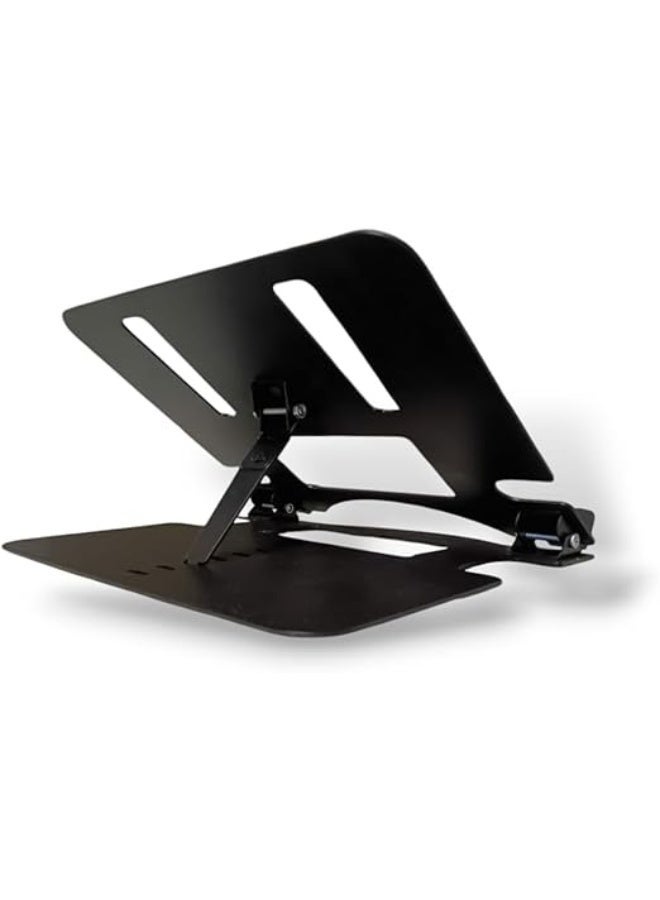Spaceshoop Adjustable Carbon Steel Laptop Stand Foldable Notebook Riser Black - Image 2