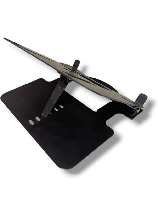 Spaceshoop Adjustable Carbon Steel Laptop Stand Foldable Notebook Riser Black - Image 4