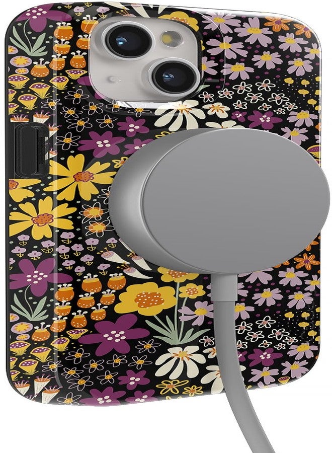 Casely iPhone 15 Case | Falling for You | Plum Floral | Classic Ultra Slim Case Design - Image 5