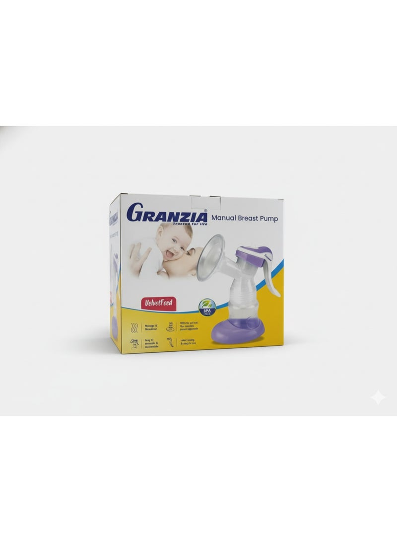  جرانزيا Granzia Manual Breast Pump – مضخة رضاعة محمولة ومريحة مثالية للاستخدام المنزلي أو أثناء التنقل، مع شفط طبيعي ومحاكاة لرضاعة الطفل. - Image 2