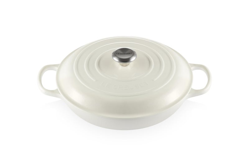 Le Creuset Le Creuset Enameled Cast Iron Signature Braiser 35 qt White 
