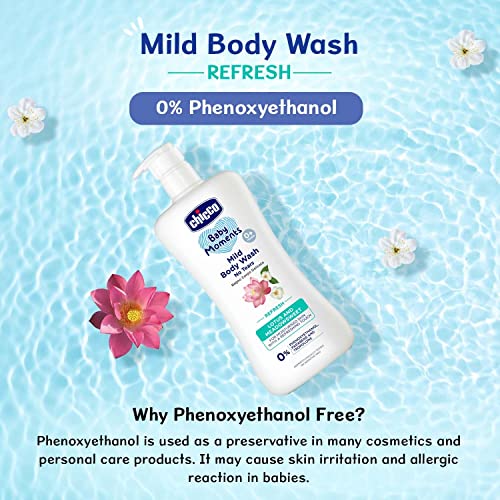 Chicco Baby Moments Mild Body Wash Refresh, New Advanced Formula with Natural Ingredients, No Tears & Soap-Free, Mild formula for Baby’s Body wash, No Phenoxyethanol and Parabens (200ml) - Image 4