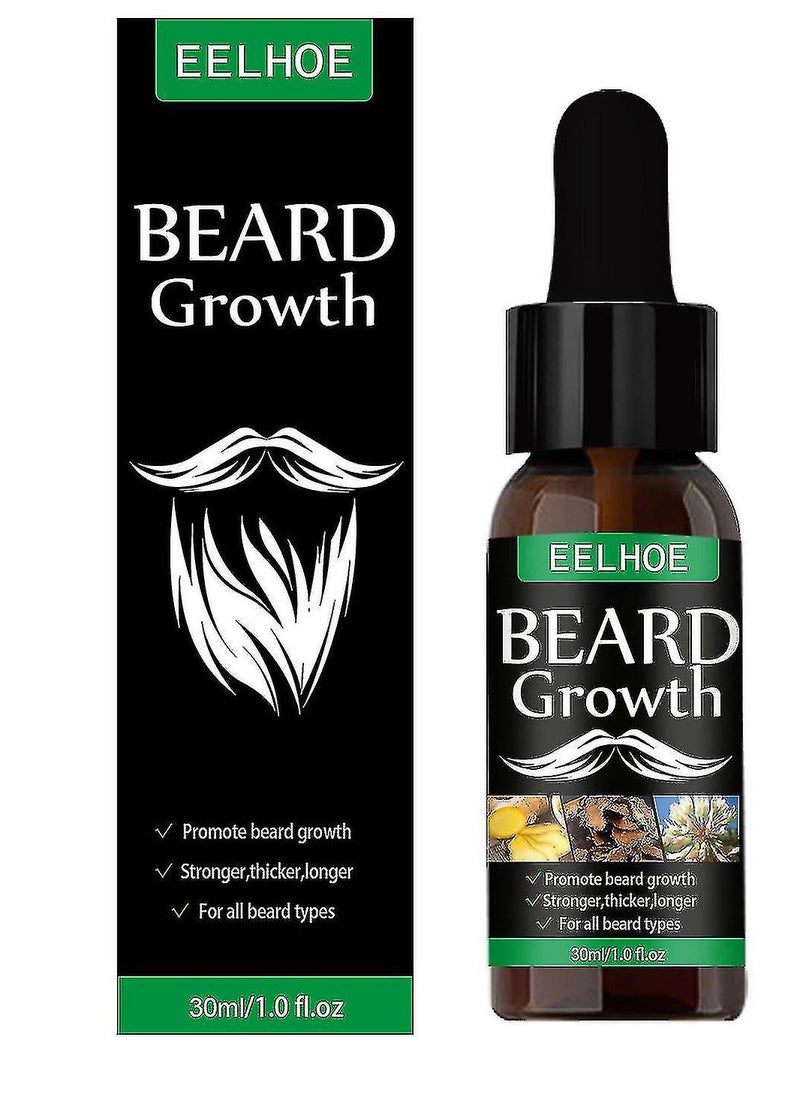 EELHOE - NEW Beard Hair Growth Essential Oil Anti Hair Loss Product Natural Mustache Regrowth Oil for Men Nourishing Beard Care Roller - Image 1