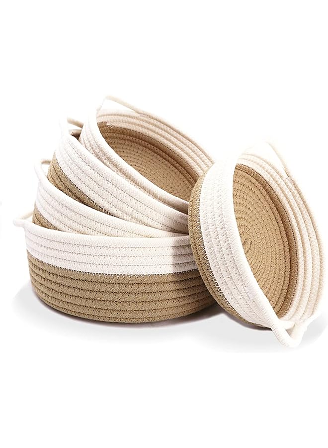 Zaboon Basket Cotton Rope Baskets Set Of 5 For Storage And Organizing Home Décor - Image 1