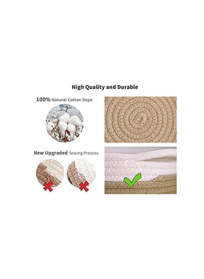 Zaboon Basket Cotton Rope Baskets Set Of 5 For Storage And Organizing Home Décor - Image 2