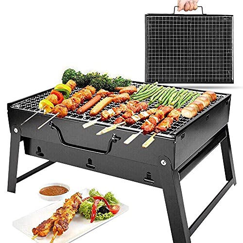 McFarlane Barbecue Grills - Foldable Charcoal Barbeque Grill With (2 Spatula, 1 Bbq, 10 Stick & 1 Air Blower) | Outdoor grill tools for Camping Picnics Traveling -BBQ sheet - Image 3