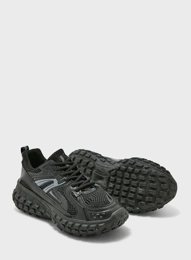 Ginger Mesh And Rubber Chunky Sneakers