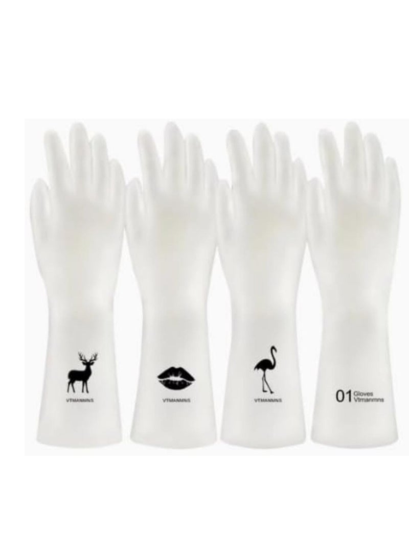 Transparent Kitchen Wash Dishes Cleaning Gloves, Waterproof Long Sleeve Rubber Latex, Non-slip, Wear-resistant Household Tools (Assorted Colors)  - Image 5