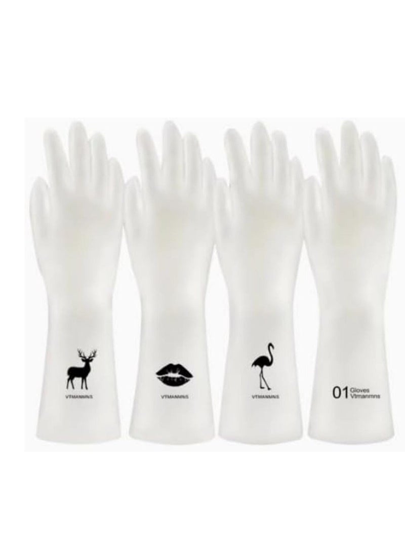 Transparent Kitchen Wash Dishes Cleaning Gloves, Waterproof Long Sleeve Rubber Latex, Non-slip, Wear-resistant Household Tools (Assorted Colors) - Image 5