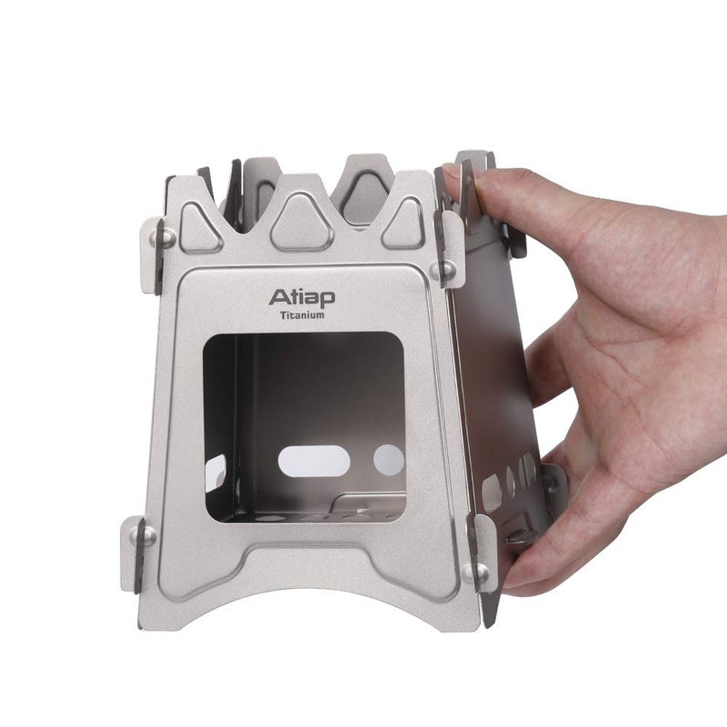 ATiAP Lightweight Portable backpack stoves for hiking Titanium Wood Stove - Ultralight and Compact Stove for Backpacking, Camping, and Survival-for Wood Burning Camping solo stove - Image 3