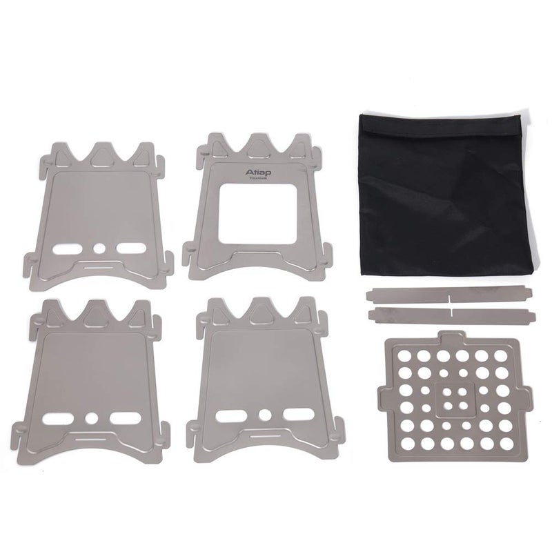 ATiAP Lightweight Portable backpack stoves for hiking Titanium Wood Stove - Ultralight and Compact Stove for Backpacking, Camping, and Survival-for Wood Burning Camping solo stove - Image 4