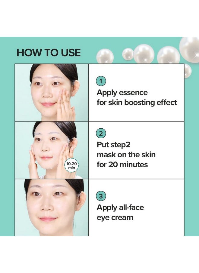 JMsolution JMsolution Marine Luminous Pearl Deep Moisture 3 Step Skin Care Face Mask - Korean Skincare - boosting Brightening Moisturizing-10 Sheets for Dry Skin  - Image 5