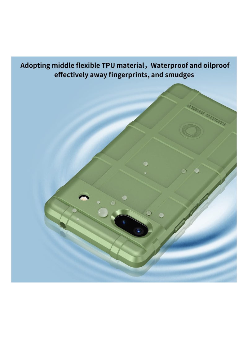 Captaintech Phone Case Designed for Google Pixel 6a with Screen Protector Military Grade Shockproof Silicone TPU Protective Case Cover for Google Pixel 6A 5G 6.1” (Green) - Image 3