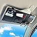EcoNour Car Sun Visor Organizer Black MultiPocket Net Zipper Case for Cash Card Pen Sunglass Visor Organizer Storage Pouch Interior Accessories with Pocket for Car Truck Small - Image 2