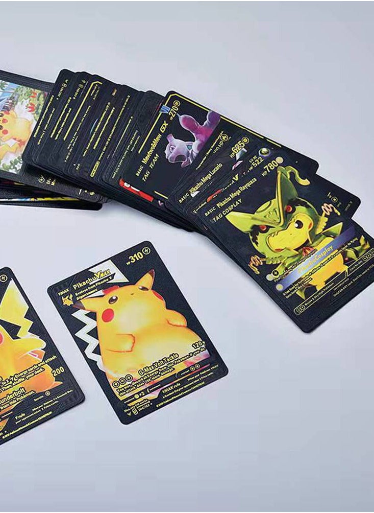 Pokemon - Black Pokemon Cards Set (55 pcs) - Including Vmax Rares V Series GX EX Rares Charizard Common Cards ( Random pic on cards box cover) - Image 1