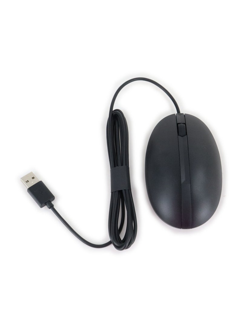 HP ماوس سلكي USB بصري لسطح المكتب بطول 320 مترًا، DIB L96910-001 L95713-001 9VA80AA HSA-C001M أسود - Image 2