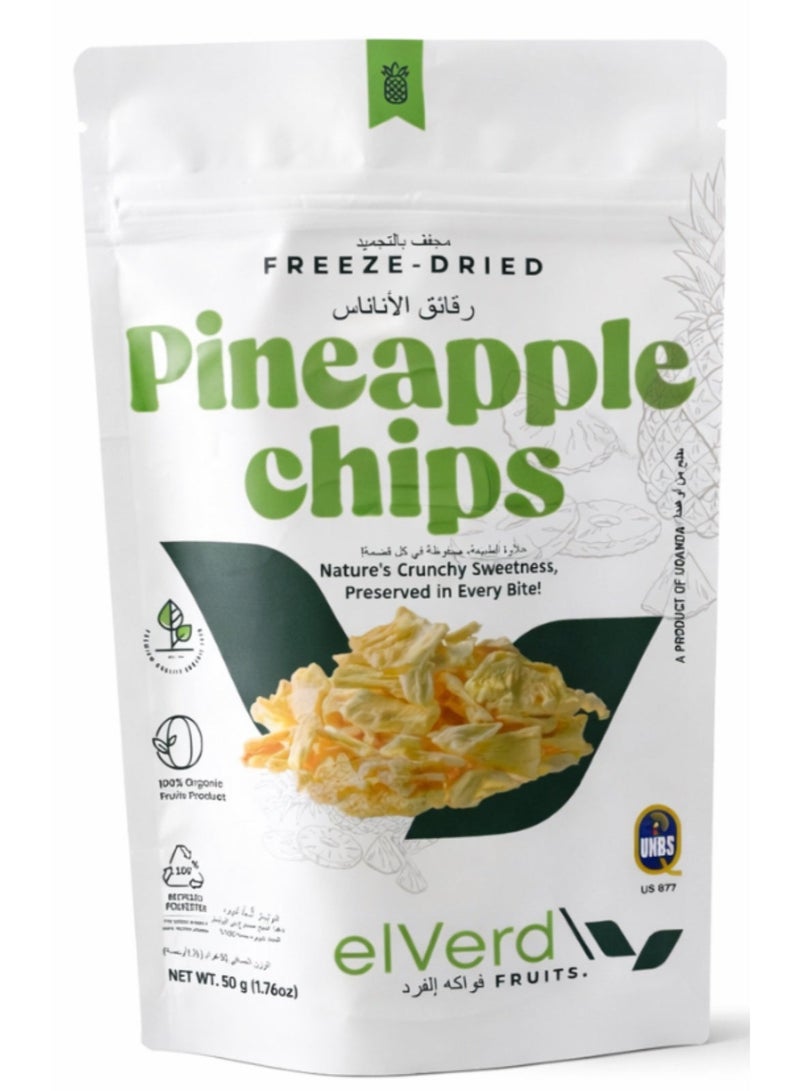Elverd Freeze – Dried Crispy Pineapple Chips –100% Natural, No Added Sugar - Image 1