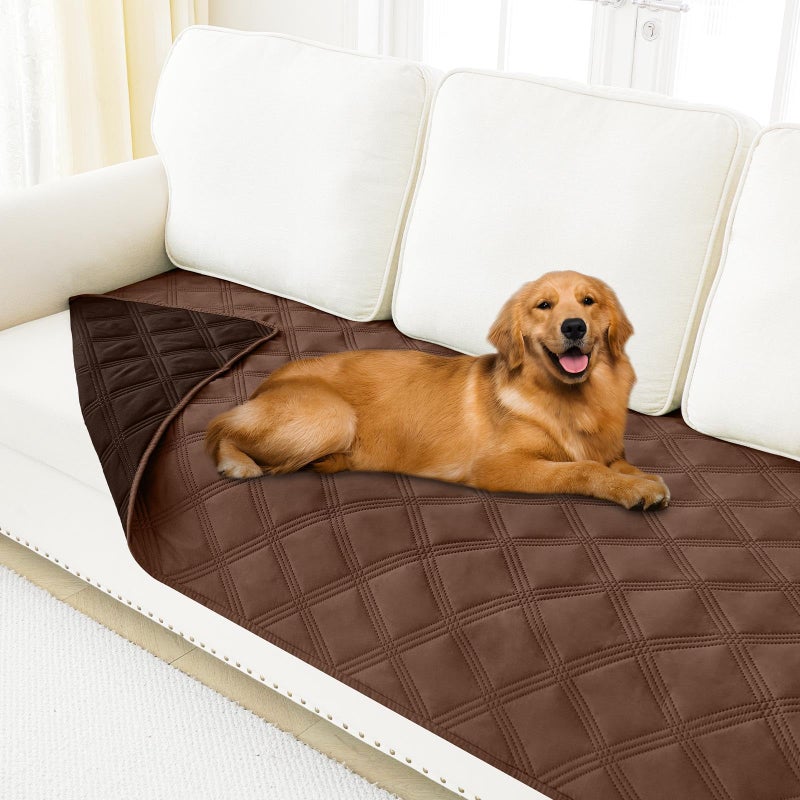 Smiry Waterproof Dog Bed Cover Blanket 30x70, Soft Reversible Pet Blanket, Washable Leakproof Cats Dogs Couch Cover for Sofa, Couch, Furniture, Brown/Chocolate - Image 1