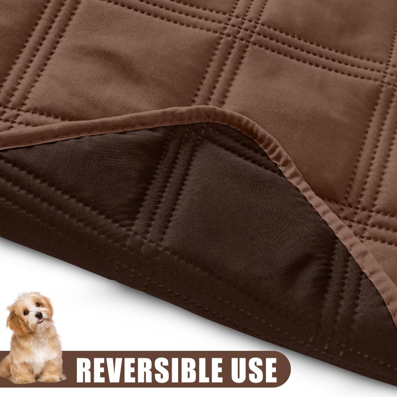 Smiry Waterproof Dog Bed Cover Blanket 30x70, Soft Reversible Pet Blanket, Washable Leakproof Cats Dogs Couch Cover for Sofa, Couch, Furniture, Brown/Chocolate - Image 3