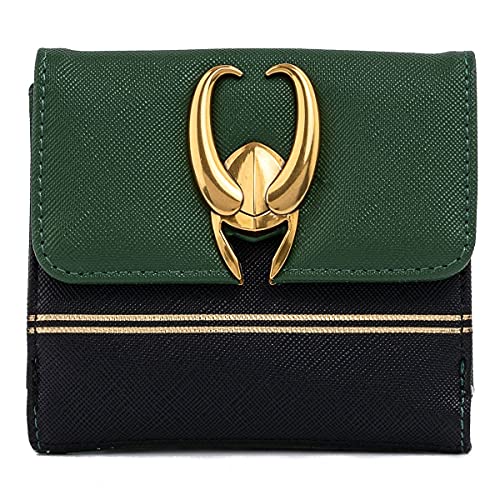 Loungefly Marvel Loki Hardware Wallet with Zip Coin Pouch - Image 1