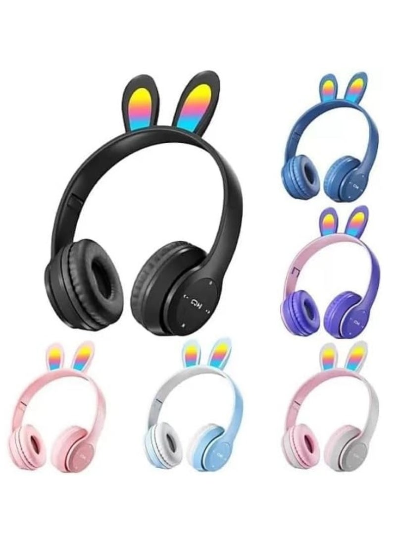 LED Light Up Wireless Stereo Cat Headset Headphones