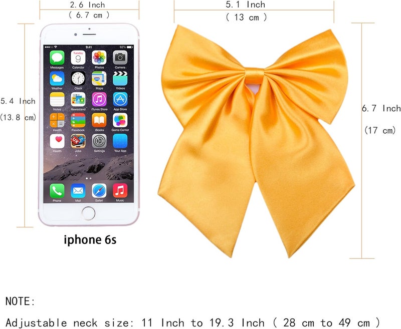 Kajeer Ladies Girl Bowknot Bow Tie - Adjustable Pre-tied Solid Color Handmade Bowties for Women Costume Accessory - Image 2