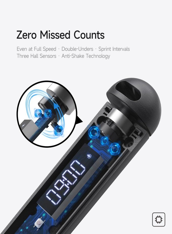 ACHDOFITS Jump Rope for Adults - Jump Ropes with Counter Calorie, Adjustable Steel Wire Skipping Rope with LED Display, for Men Women Fitness and Workout (Black) - Image 3