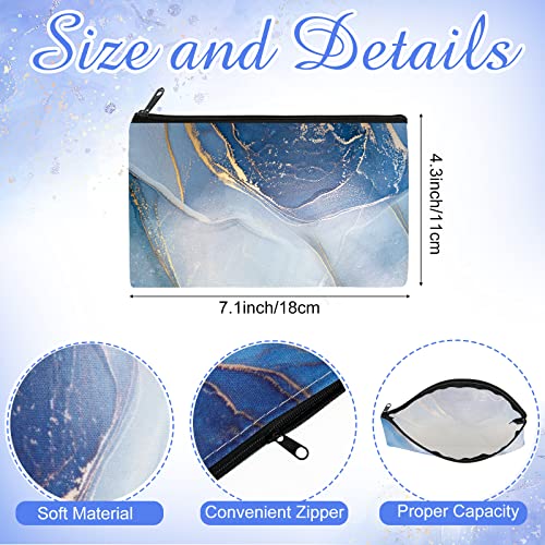 Reginary 20 Pieces Marble Cosmetic Bag for Women, Roomy Marble Makeup Bags with Zipper Toiletry Bag Pouch Travel Accessory Organizer Xmas Gifts, 7 x 4.3 Inches - Image 5