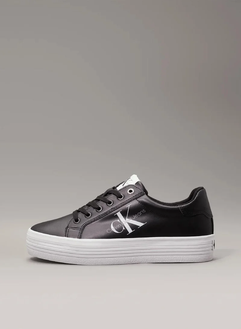 Calvin Klein Black Leather Platform Trainers for Women | Best Price UAE