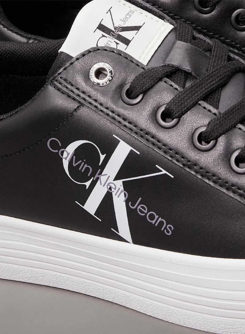 Calvin Klein Black Leather Platform Trainers for Women | Best Price UAE