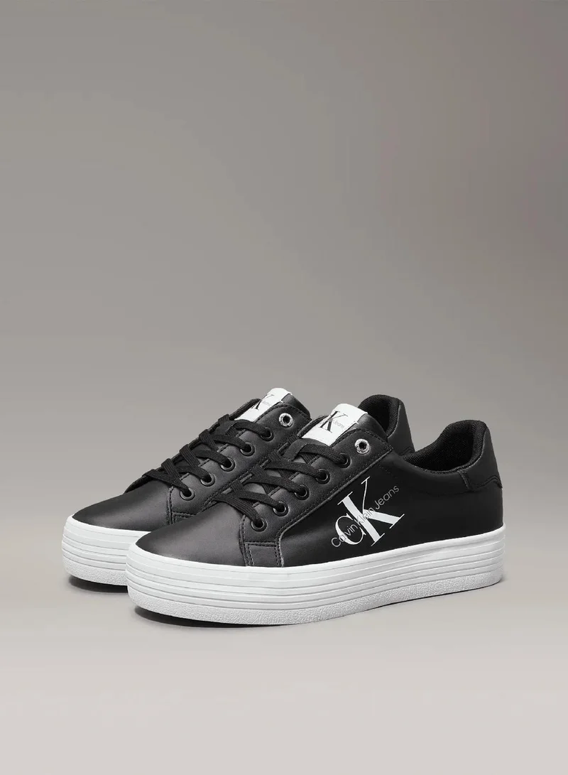 Calvin Klein Black Leather Platform Trainers for Women | Best Price UAE