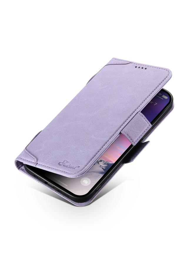 Suteni Case For iPhone 15 Plus SUTENI J07 Multifunctional Horizontal Flip Magsafe Leather Phone Case - Image 5