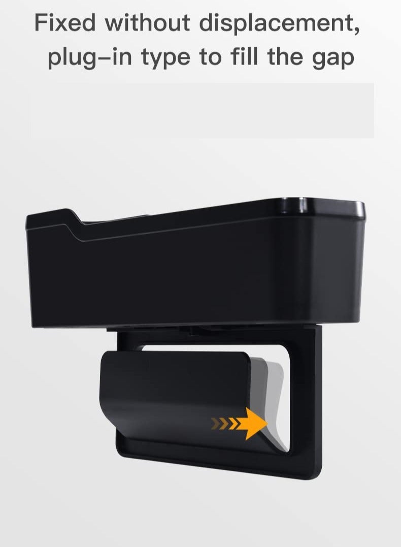 Captaintech Seat Gap Filler Organizer,  2 Pack Multifunctional Auto Console Side Storage Box, 52W Charging Car Organizer and Storage Box, for Car Organizer Front Seat, Black - Image 2