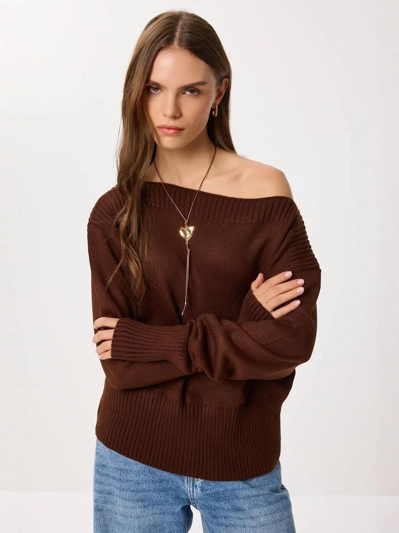 إسطنبول الساحرة ISTANBUL Boat Neck Ribbed Sweater
