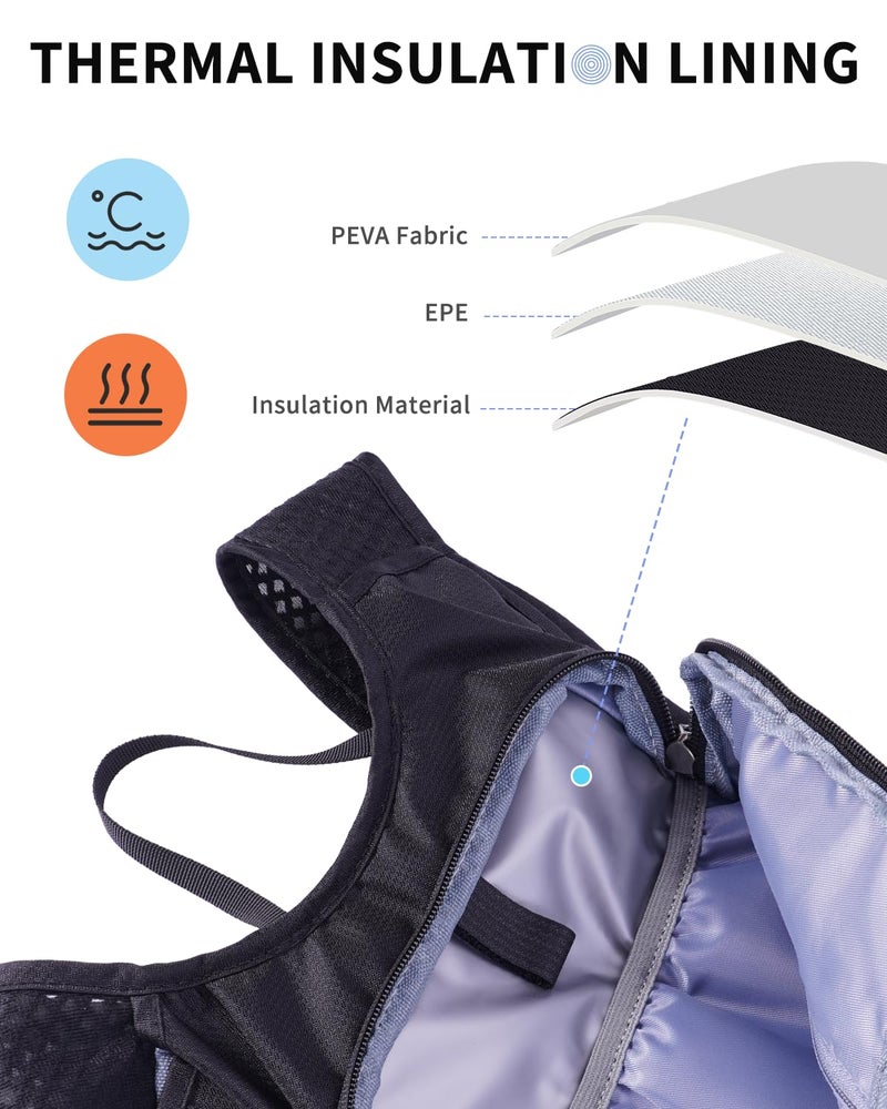 Blue Quartz Hydration Backpack with 2L Water Bladder, Hiking Water Backpack for Women Men, Lightweight Cycling Daypack with Phone Pocket & Helmet Net Bag, Hydration Pack for Biking, Running, Skiing - Image 5