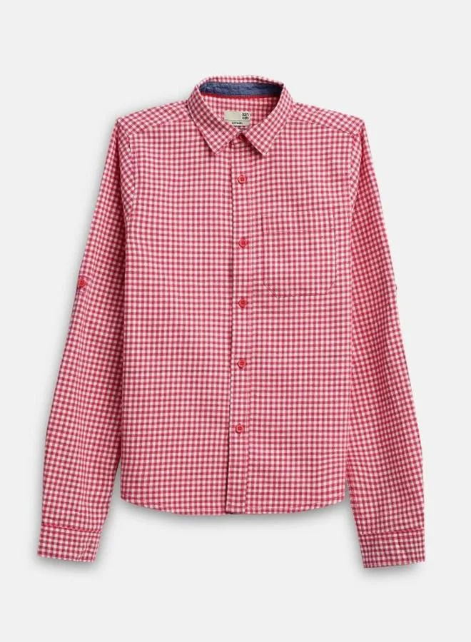 Bonkids Boy's Multicolour 100% Cotton Printed Regular Fit Shirt