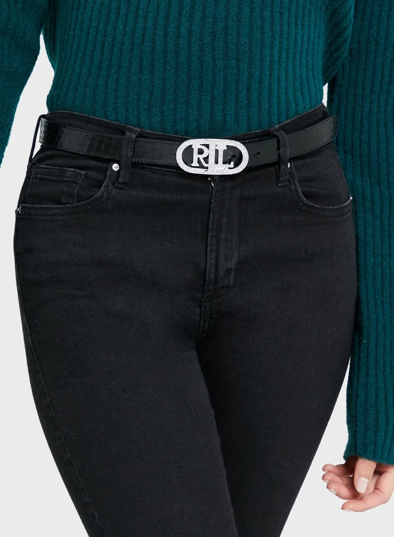 Lauren Ralph Lauren Skinny Charm Buckle Belt 25Mm