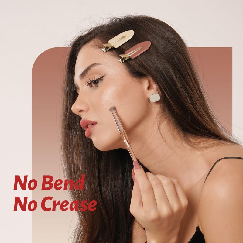 YIERSO 8 Pcs No bend Hair Clips No Crease Makeup Hair Clip Duckbill Clip No Dent Creaseless Alligator Hair Barrettes for Salon Hairstyle Women Girls Makeup Accessories (Black Coffee) - Image 2