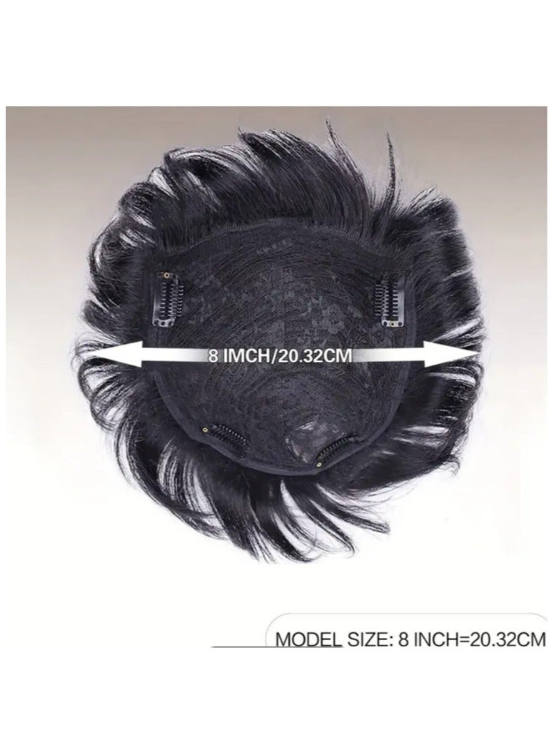 عام باروكة رجالية أمامية كاملة التغطية، وسادة شعر للجبهة تعزز الكثافة وتعيد الشعب الطبيعي للشعر. - Image 3