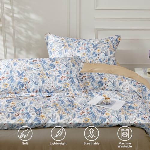 SAPHREAS Queen Size Boho Duvet Cover Green Paisley Bedding Set with 8 Corner Ties and 2 Pillow Shams 100% Cotton Reversible Duvet Cover Set with Zipper Closure - Image 4