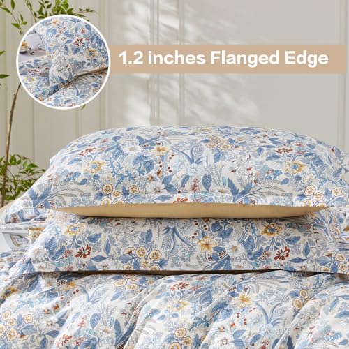 SAPHREAS Queen Size Boho Duvet Cover Green Paisley Bedding Set with 8 Corner Ties and 2 Pillow Shams 100% Cotton Reversible Duvet Cover Set with Zipper Closure - Image 3