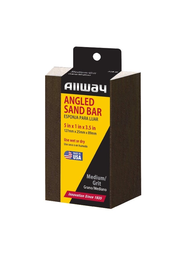 Allway Tool Fine Angled Edge Wet Or Dry Medium Grit Sandbar Brown 5 x 3.5 Inch ASB-M - Image 2