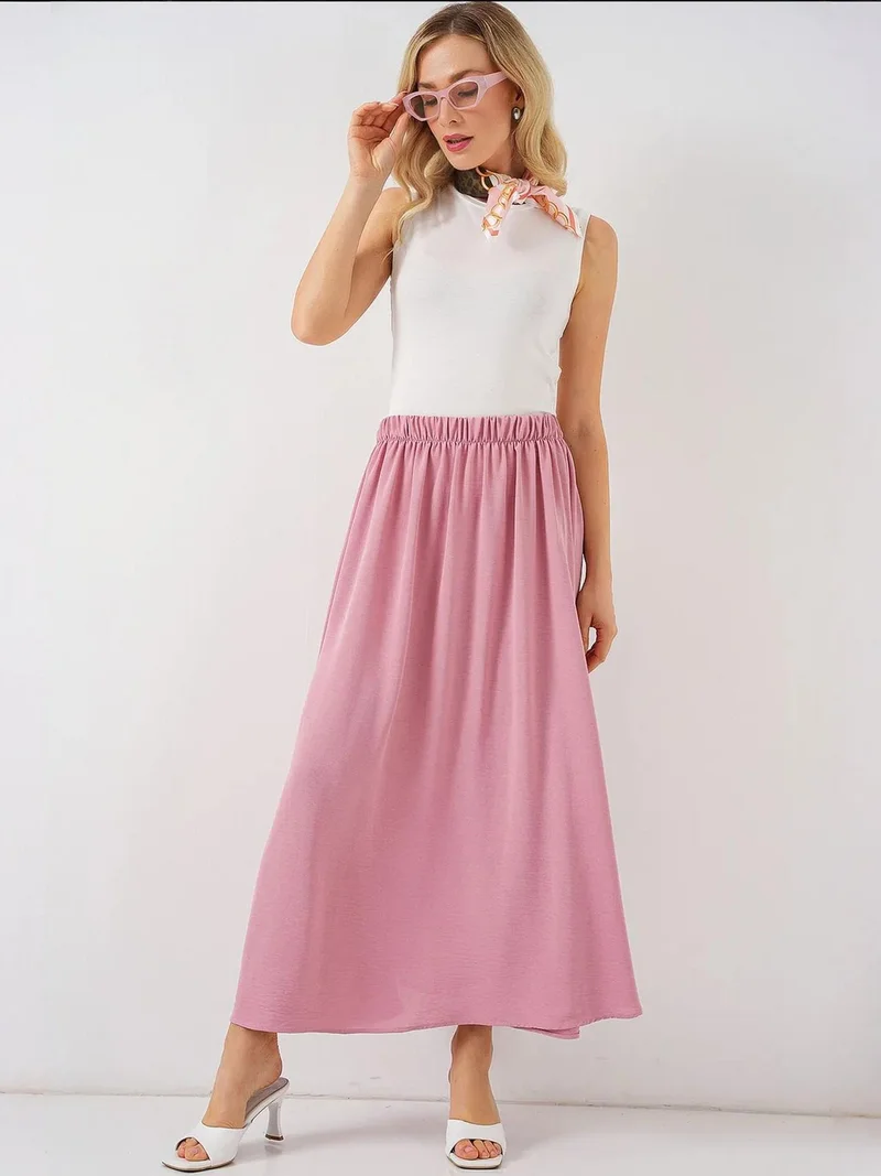 BIG DART BDART Textured Maxi Skirt with Drawstring Waist